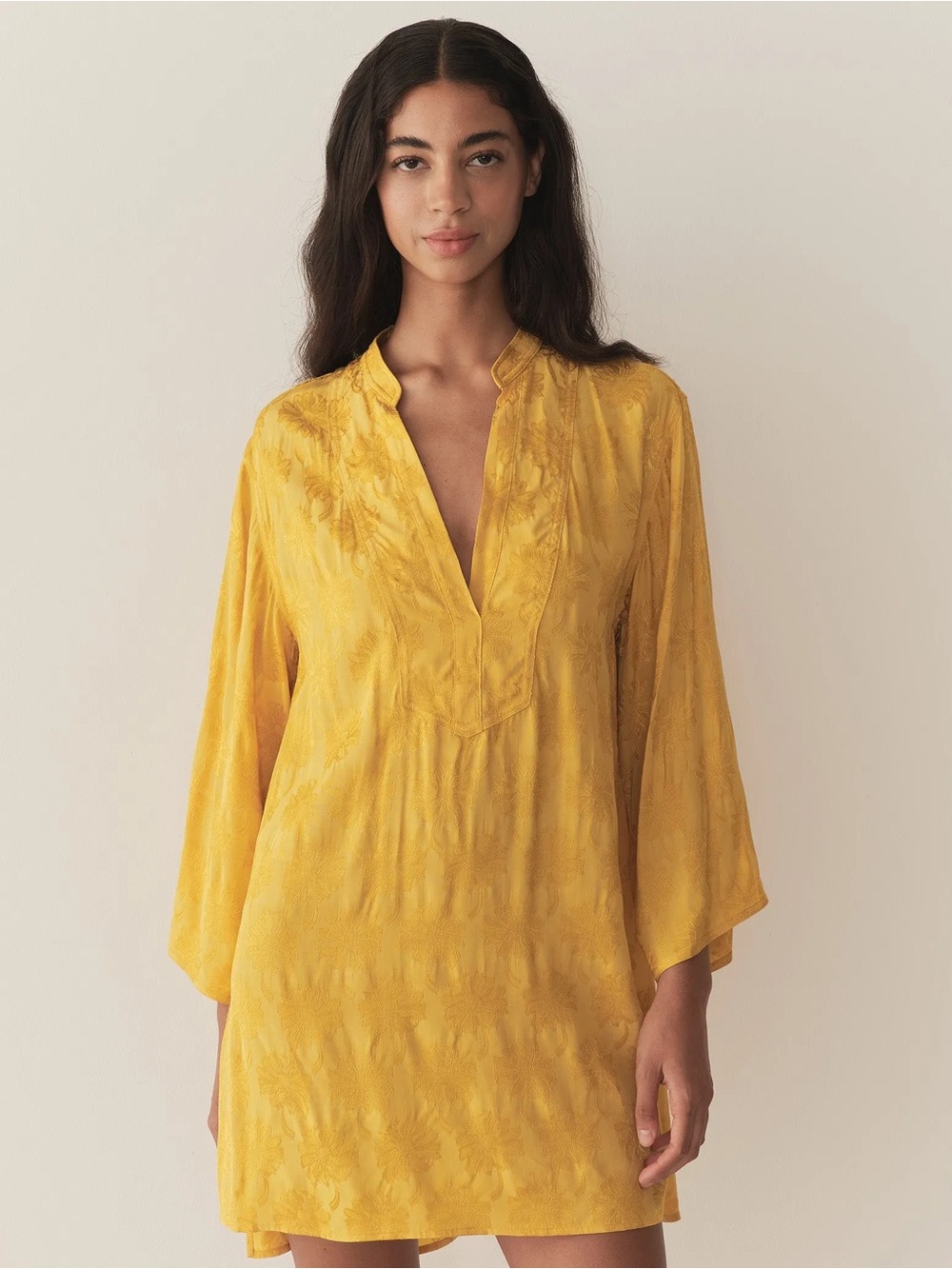 Doen Sunflower Leona  Embroidered Mini Dress in Gilded Marguerite Jolie NWT sz X